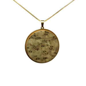 Collier Rond en Bois Gris