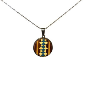 Collier Rond en Bois & Marqueterie