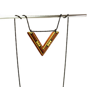 Collier en Bois Jaune & Bois