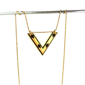 Collier Pendentif Noir & Blanc