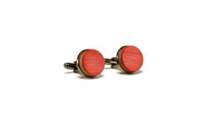 Boutons de Manchette en Bois Rouge