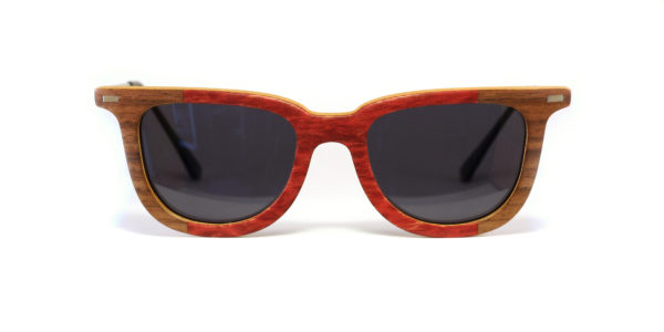 Lunettes de soleil Rouge & Noyer