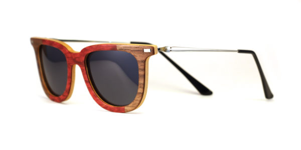 Lunettes de soleil Rouge & Noyer