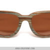 Lunettes de soleil en bois de Zebrano Bleu & Louro Faia