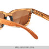 Lunettes de soleil en bois de Zebrano Bleu & Louro Faia
