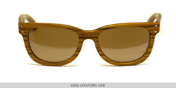 Lunettes en Bois de Zebrano Jaune