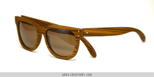 Lunettes en Bois de Zebrano Jaune