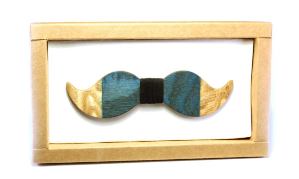 Nœud Papillon Moustache Bicolore