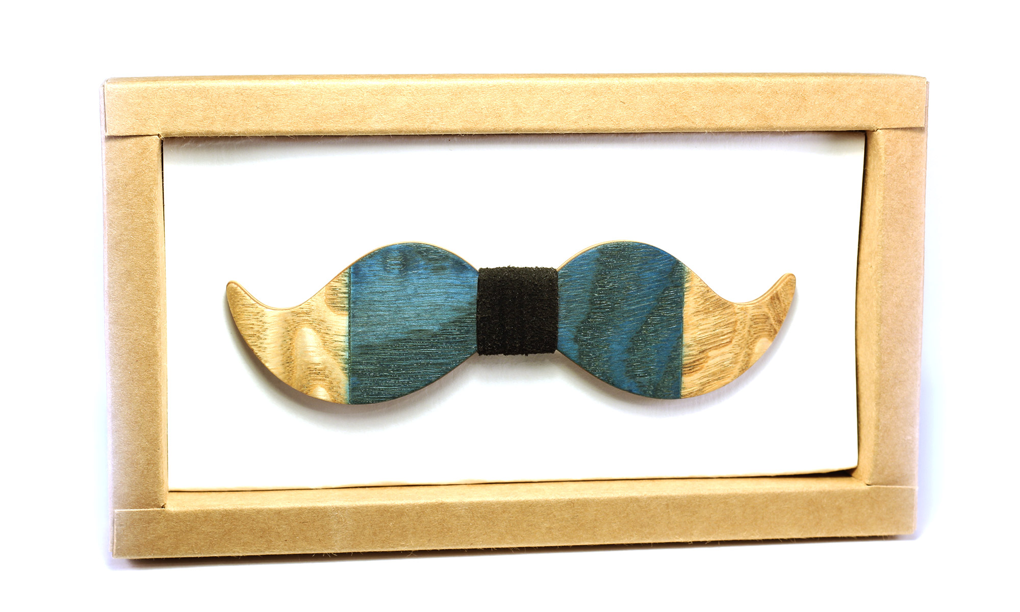 arka_creations_noeud_papillon_en_bois_np6_stache_boite_tamo_tamobleu Nœud Papillon Moustache Bicolore