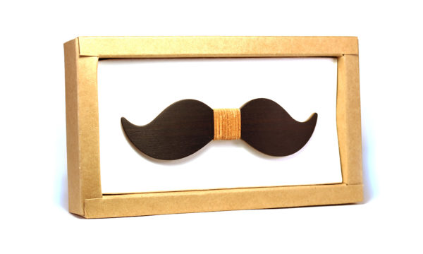 Nœud Papillon en Bois Moustache