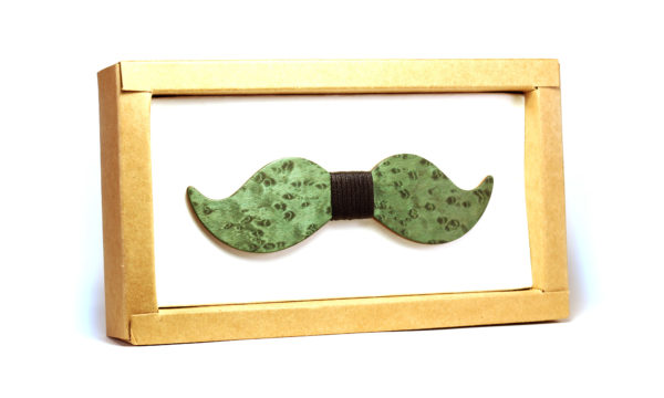 Nœud Papillon Moustache Vert