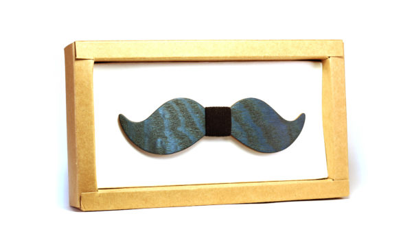 Nœud Papillon Moustache Bleu