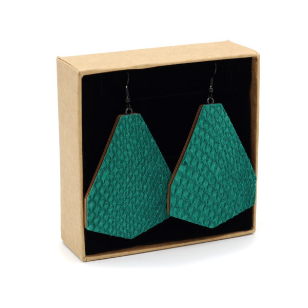 Boucles d'Oreilles en Cuir Marin