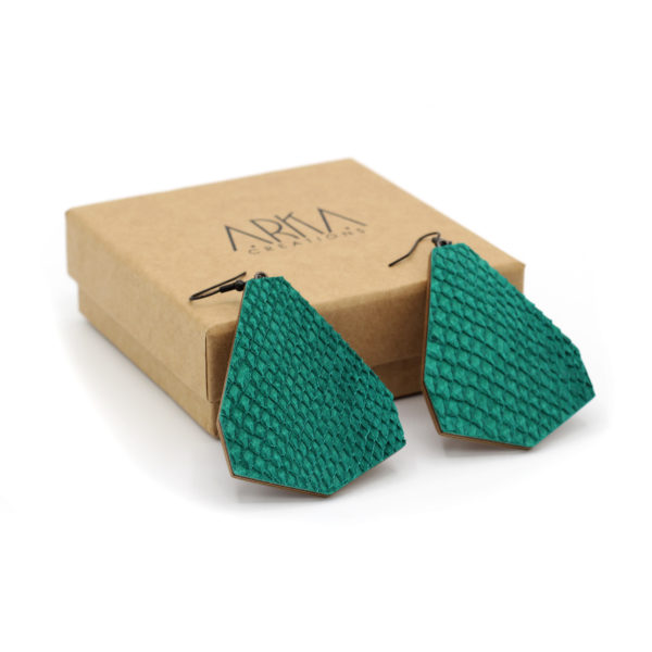Boucles d'Oreilles en Cuir Marin