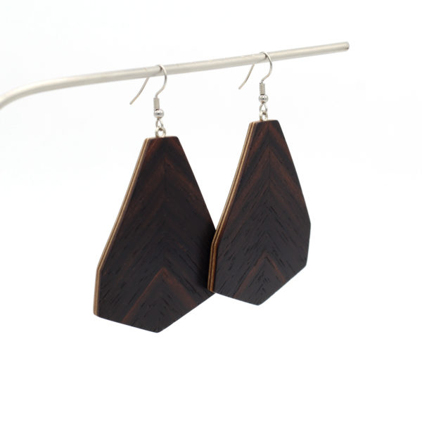 Boucles d'Oreilles en Bois d'Ebène