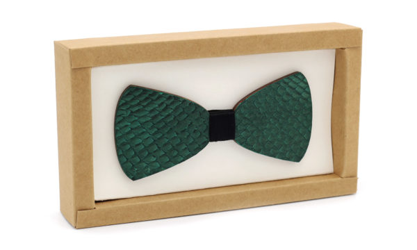 Nœud Papillon en Cuir Vert