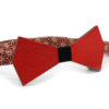 Nœud Papillon en Cuir Rouge