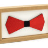 Nœud Papillon en Cuir Rouge