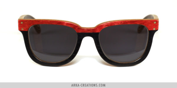 Lunettes de soleil rouge & noir