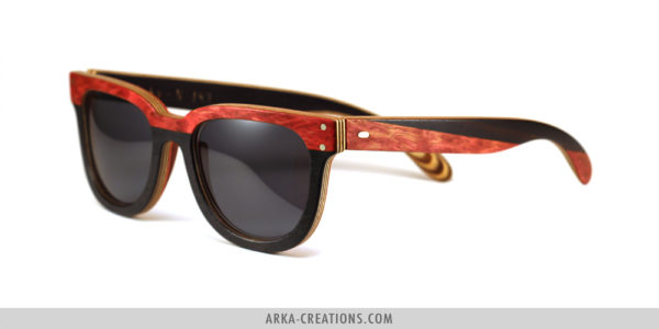 Lunettes de soleil rouge & noir