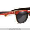 Lunettes de soleil rouge & noir