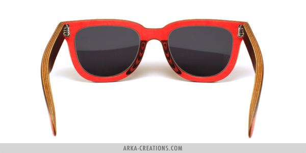 Lunettes de soleil rouge & noir