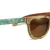 Lunettes en bois gris & vert