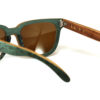 Lunettes en bois gris & vert